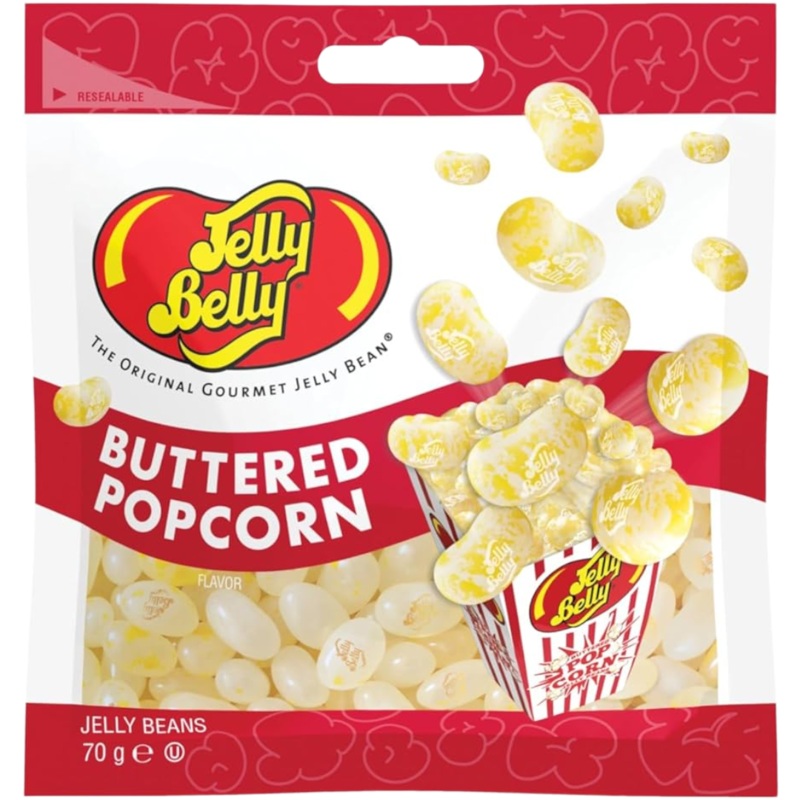 Jelly Belly Buttered Popcorn Jelly Beans Bag – 2.47oz (70g)