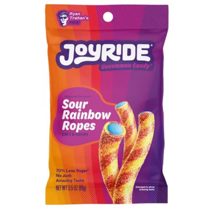 JOYRIDE Candy Sour Rainbow Gummy Ropes  99g (USA)
