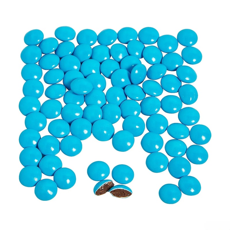 Milk Chocolate Gems – Baby Blue: 2LB Bag