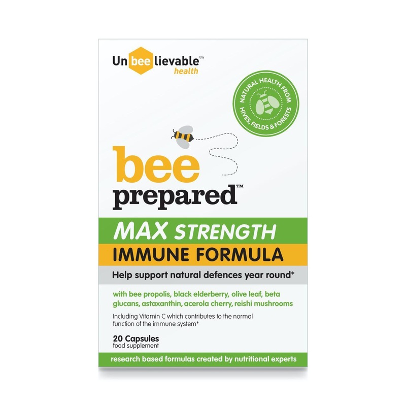 Unbeelievable Health Bee Prepared Max Strength Immune Formula Capsules 20 per pack