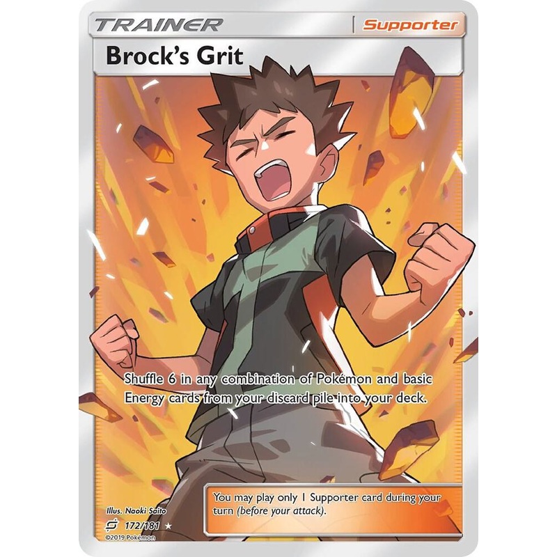 Brock’s Grit – Ultra Rare – SM – Team Up # 172/181