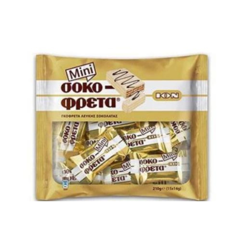 Chocofreta, MINI, White Chocolate Covered Wafers, 210g