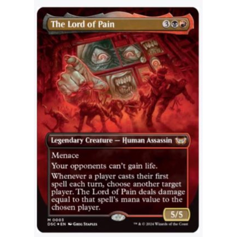 The Lord of Pain (Borderless) – Commander: Duskmourn: House of Horror – #0003