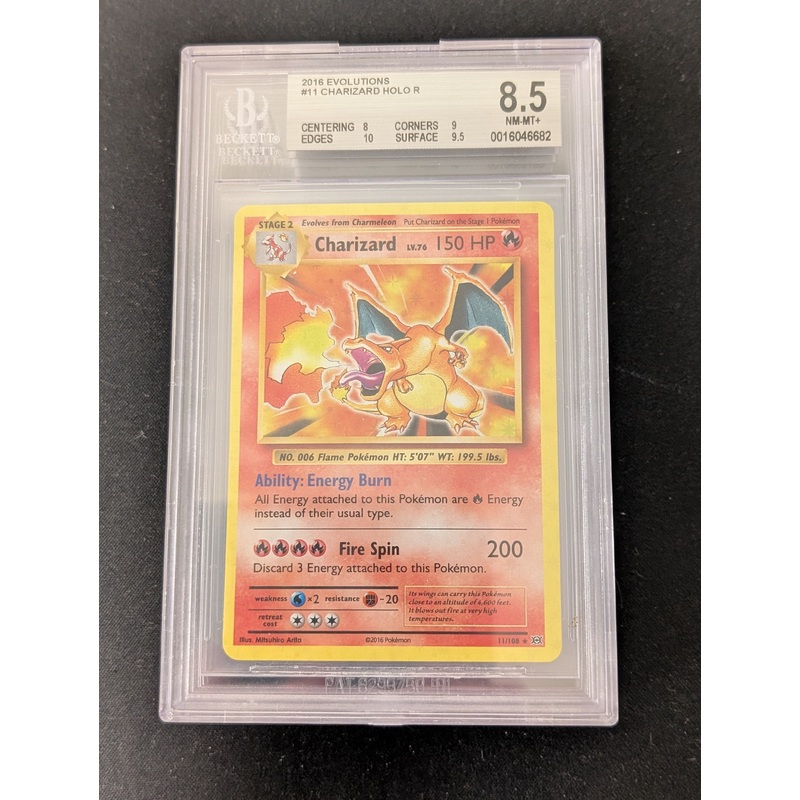 Charizard – 11/108 – Evolutions  – (Graded Beckett 8.5)