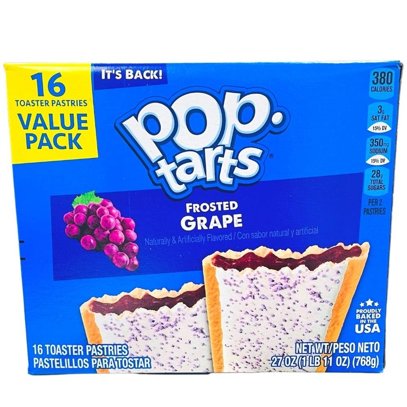 Pop-Tarts Frosted Grape 16 Pack – 768g
