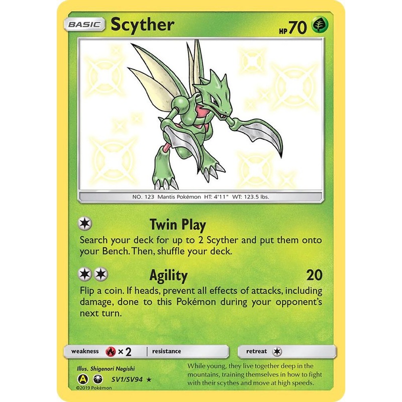 Scyther (Shiny) Hidden Fates: Shiny Vault #SV1/SV94