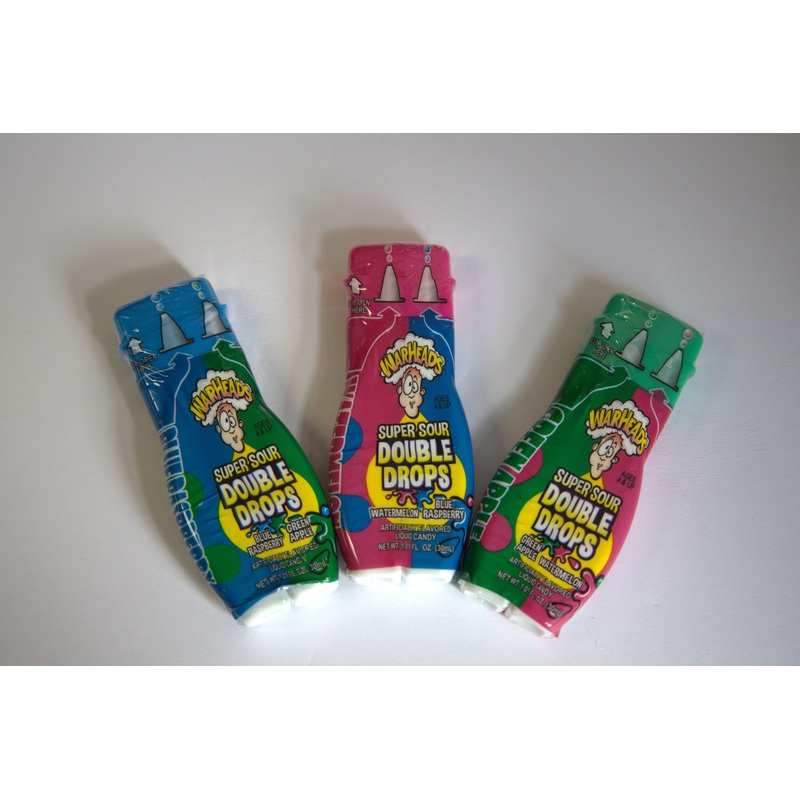 Warheads Super Sour Double Drops Blue Raspberry/Green Apple