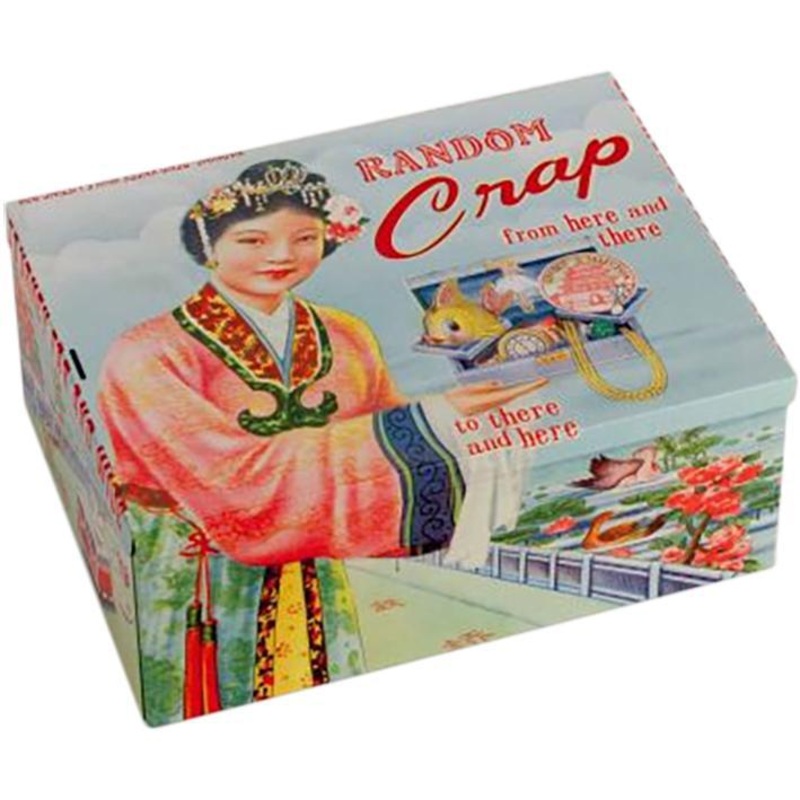 Blue Q Cigar Box Tin  Random Crap