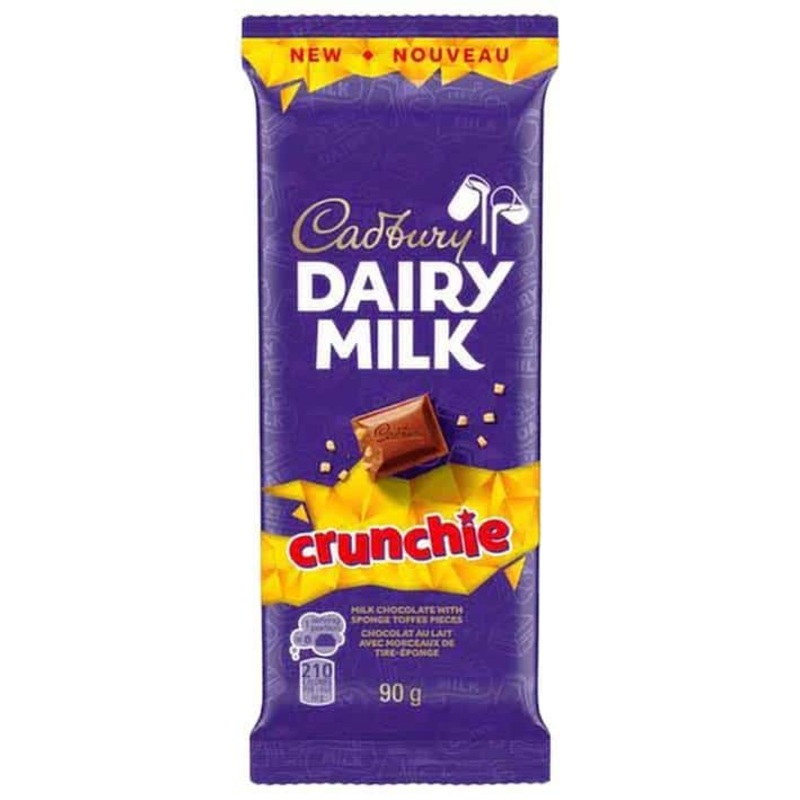 Cadbury Dairy Milk Crunchie  90g Bar  Australian