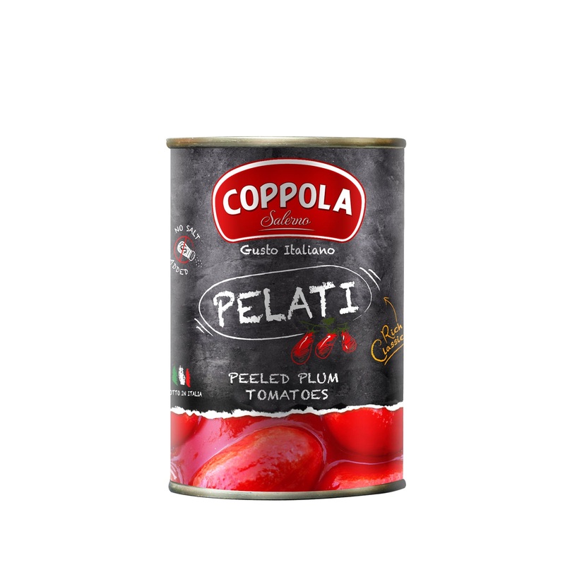 COPPOLA PELATI – PEELED PLUM TOMATOES 400G UNIT