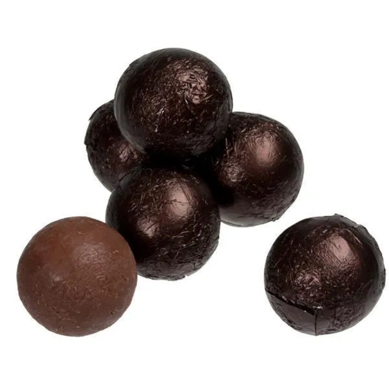 Foiled Milk Chocolate Balls – Brown: 2LB Bag