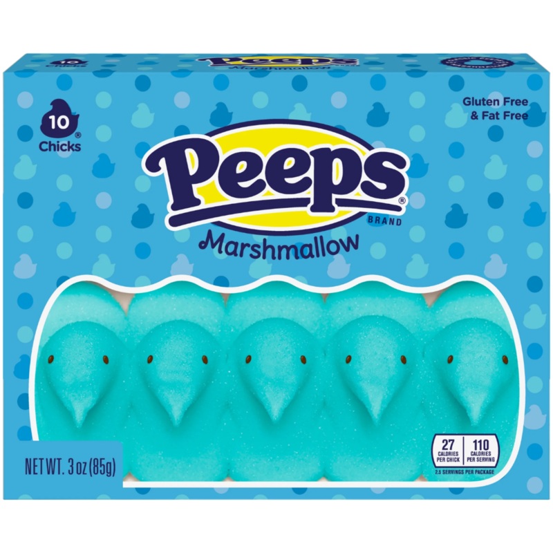 Peeps Blue Marshmallow Chicks 10 Pack (Easter Limited Edition) – 3oz (85g)
