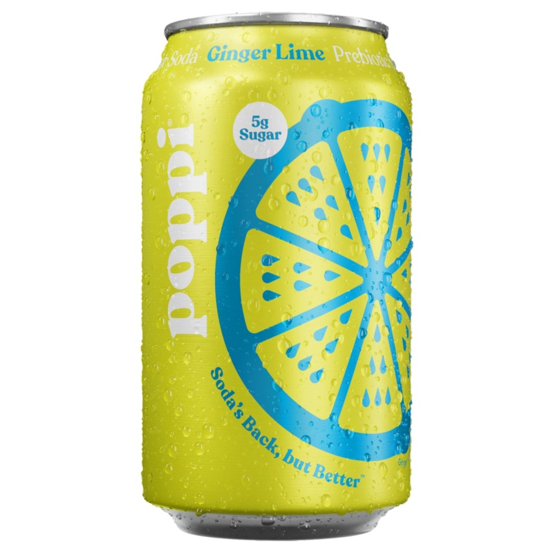 Poppi Ginger Lime Prebiotic Soda – 12fl.oz (355ml)