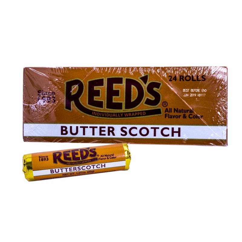 Reeds Butterscotch 1.01oz Roll or 24 Count Box 1.01oz Roll