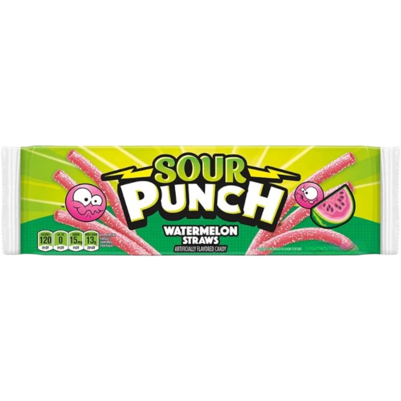 Sour Punch Watermelon Straws – 2oz (57g)