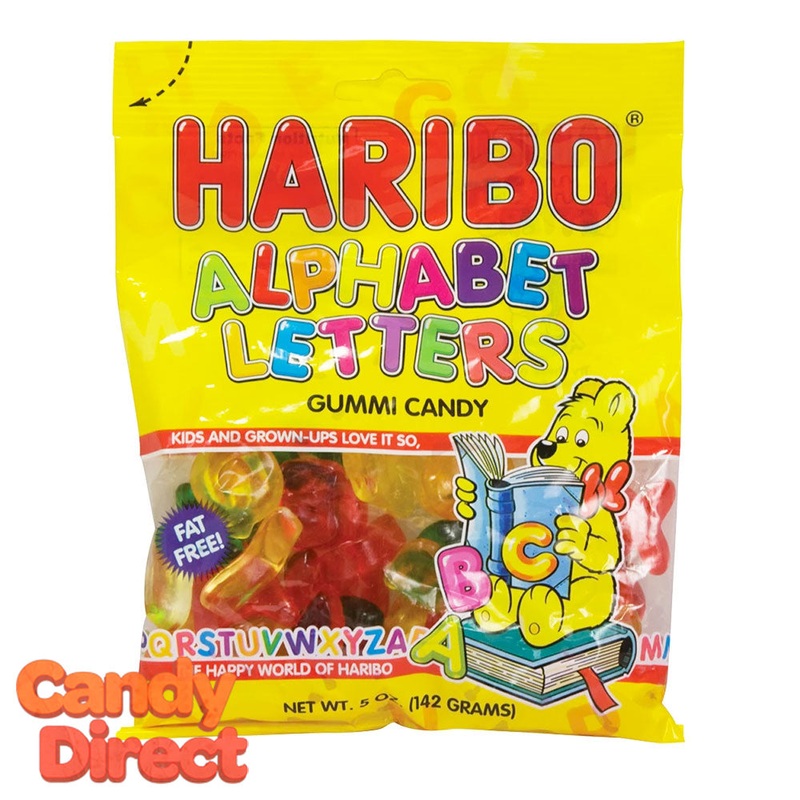 Alphabet Letters Haribo Gummi Candy 5oz Bag – 12ct