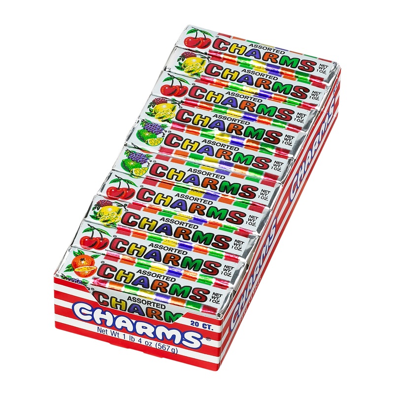 Charms Assorted Hard Candy Squares 1oz pack or 20ct box 1oz pack