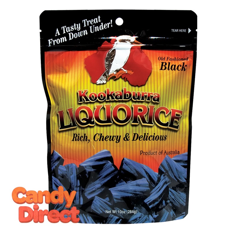 Kookaburra Black Licorice – 10oz bags – 12ct
