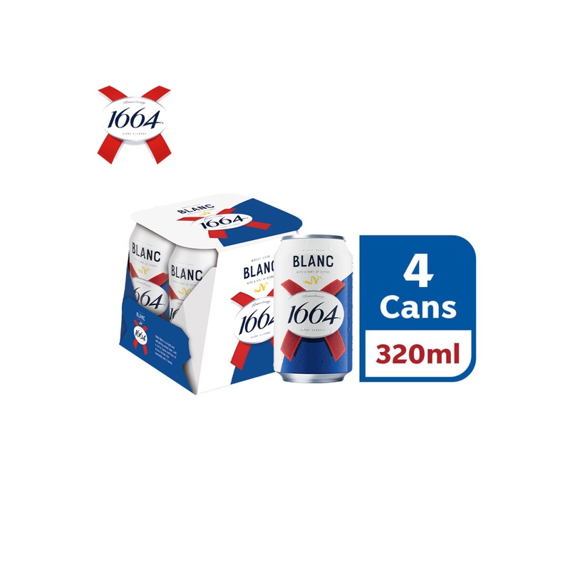 KRONENBOURG 1664 BLANC CAN 4*320ML