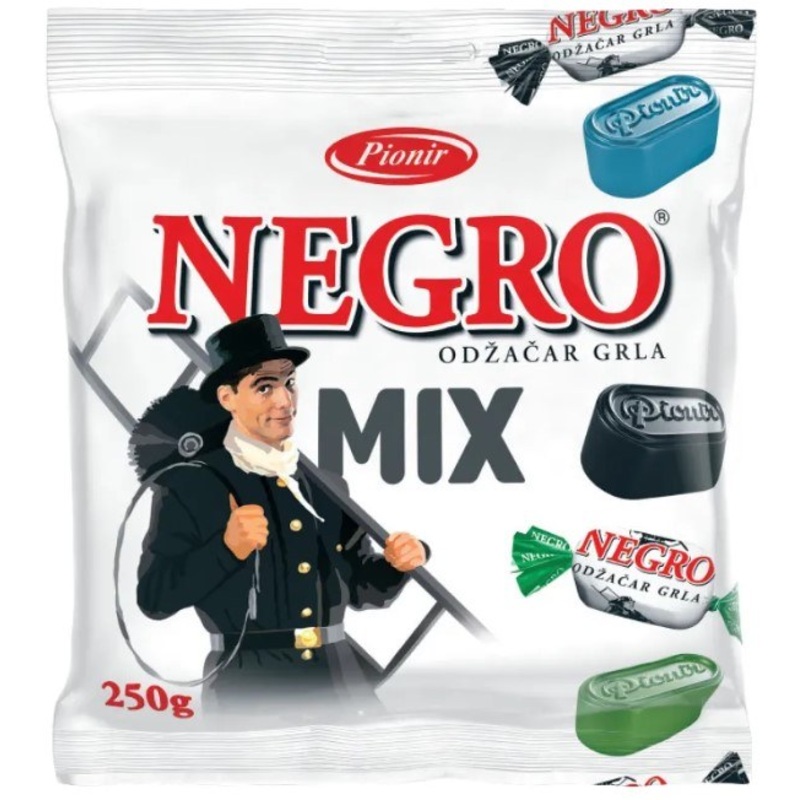 Negro MIX (Original, Eukalyptus, Mint) Hard Filled Candy, 250g