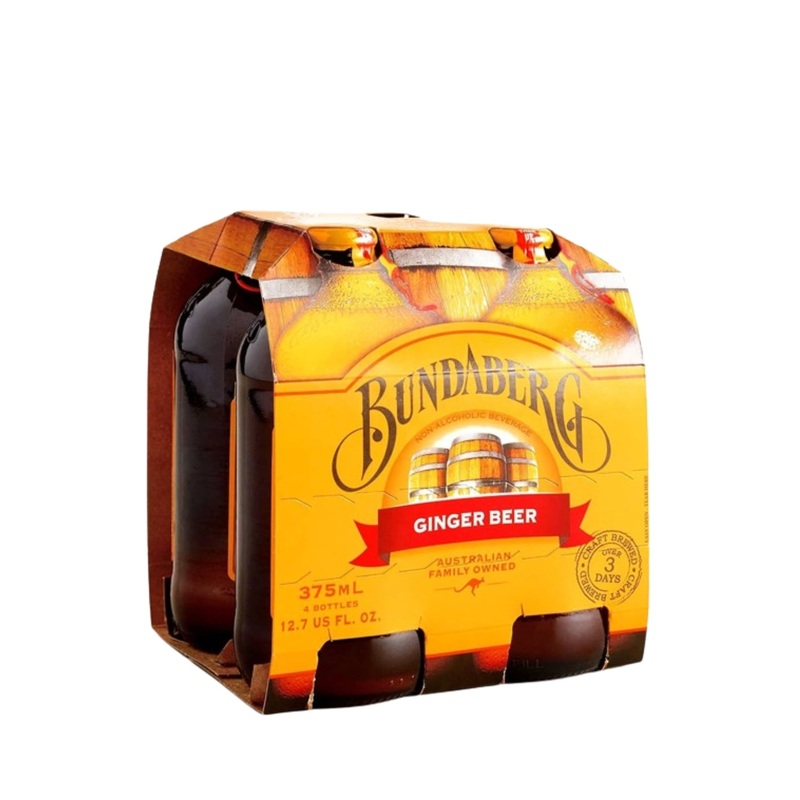 BUNDABERG GINGER BEER FAT BOTTLE 4X375ML