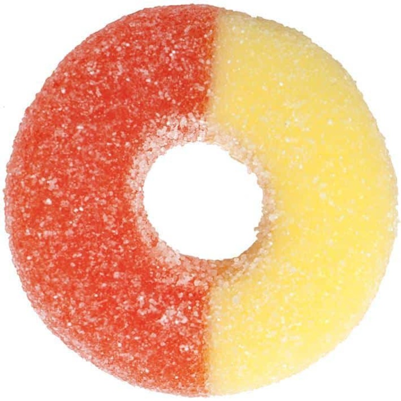 Clever Candy Gummy Rings  Peach