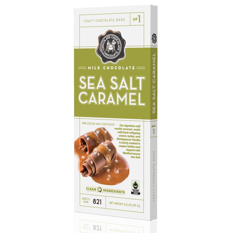 Craft Chocolate Sea Salt Caramel 3.5oz Bar 3.5oz Bar