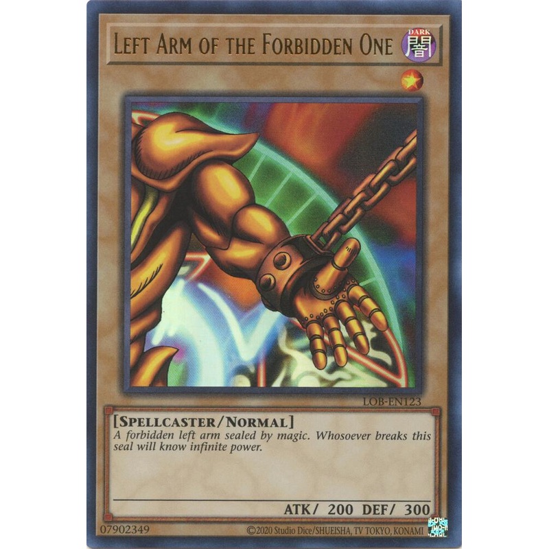 Left Arm of the Forbidden One (Unlimited) (Ultra Rare) – Legend of Blue Eyes White Dragon (25th Anniversary Edition) – LOB-EN123