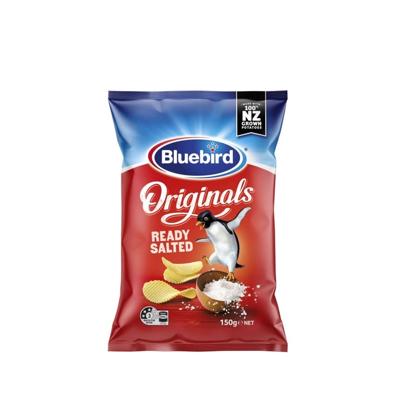 BLUEBIRD ORIGINALS CHIPS READY SALTED 150G