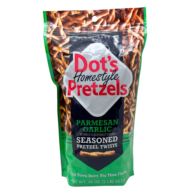 Dots Pretzels Garlic Parmesan 453g – 1 Bag