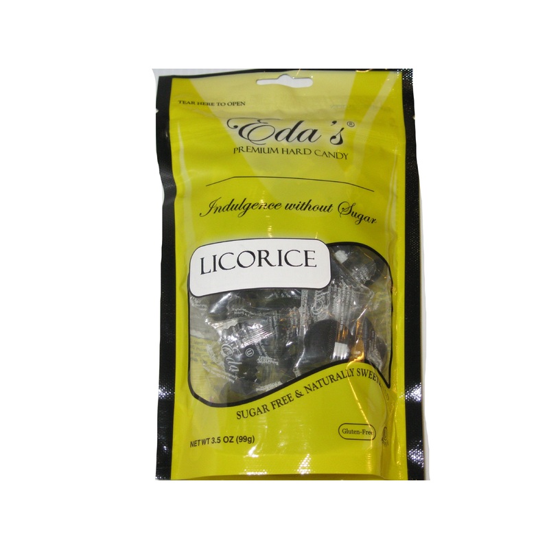 Eda’s Premium Sugar Free Hard Candy Licorice 3.5oz bag