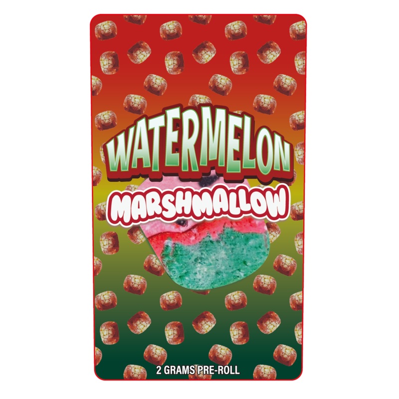 Watermelon MarshMellow 2 Gram Pre-Roll Holographic Labeling/Stickers Only 10