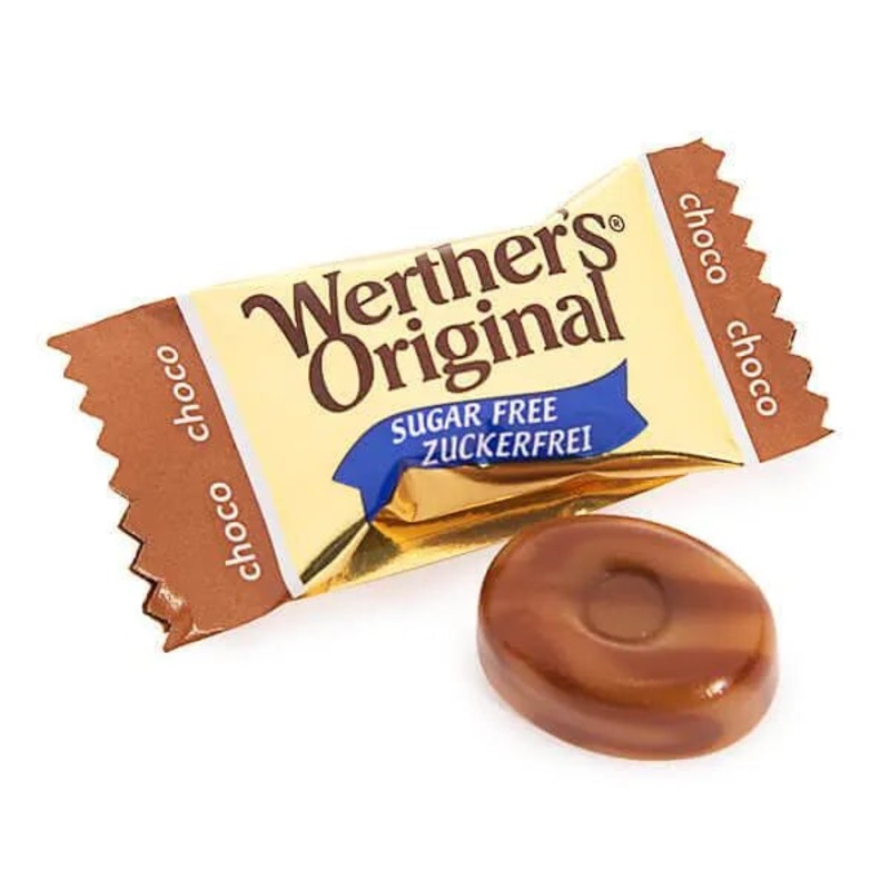 Werther’s Original Sugar Free Caramel Chocolate Hard Candy: 1.75LB Box