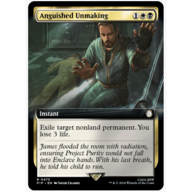 Anguished Unmaking (Extended Art) (Foil) – Universes Beyond: Fallout #0473