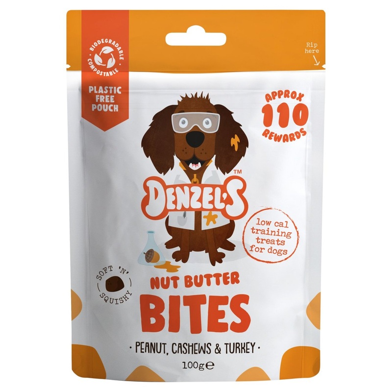 Denzel’s Nut Butter Training Bites Peanut Cashews & Turkey 100g