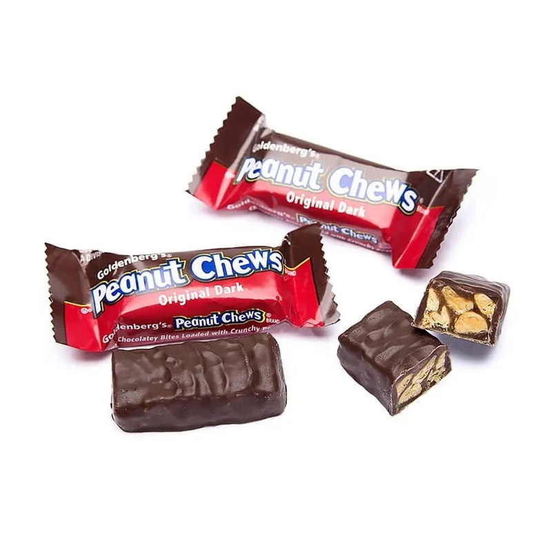 Peanut Chews Mini Size Candy Bars – Original Dark: 100-Piece Box