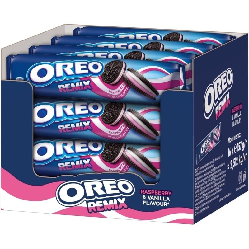 UK Oreo Remix Raspberry & Vanilla 157g X 16 Units // 30 Nov 2025