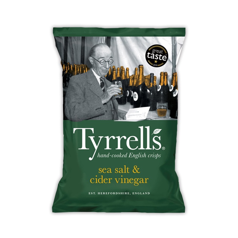 TYRRELLS P/CHIPS CIDER VINEGAR SEA SALT 150G UNIT