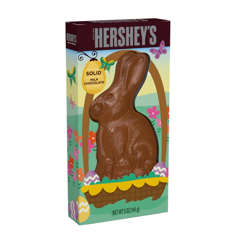Easter Hershey Solid Chocolate Bunny 5oz Box