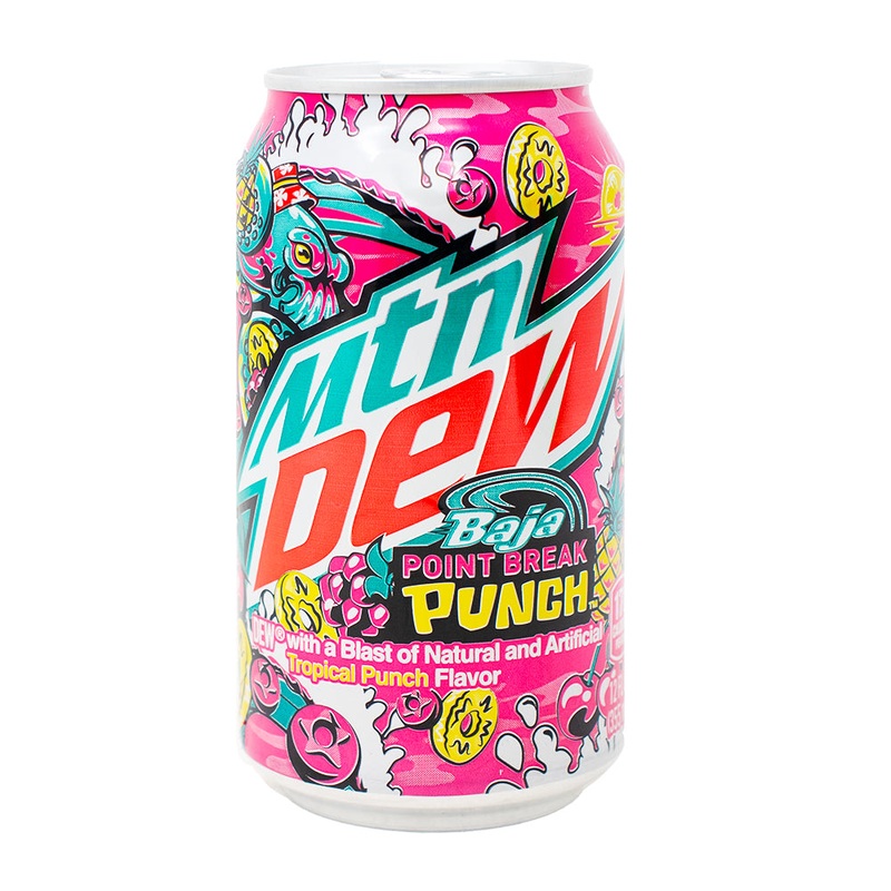 Mountain Dew Baja Point Break Punch Soda – 355mL