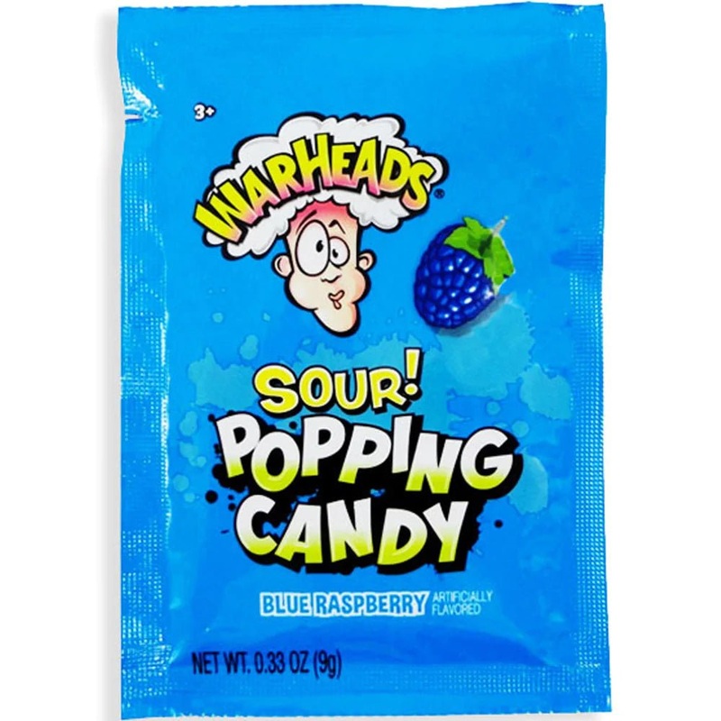 Warhead Sour Popping Candy Blue Raspberry 9g