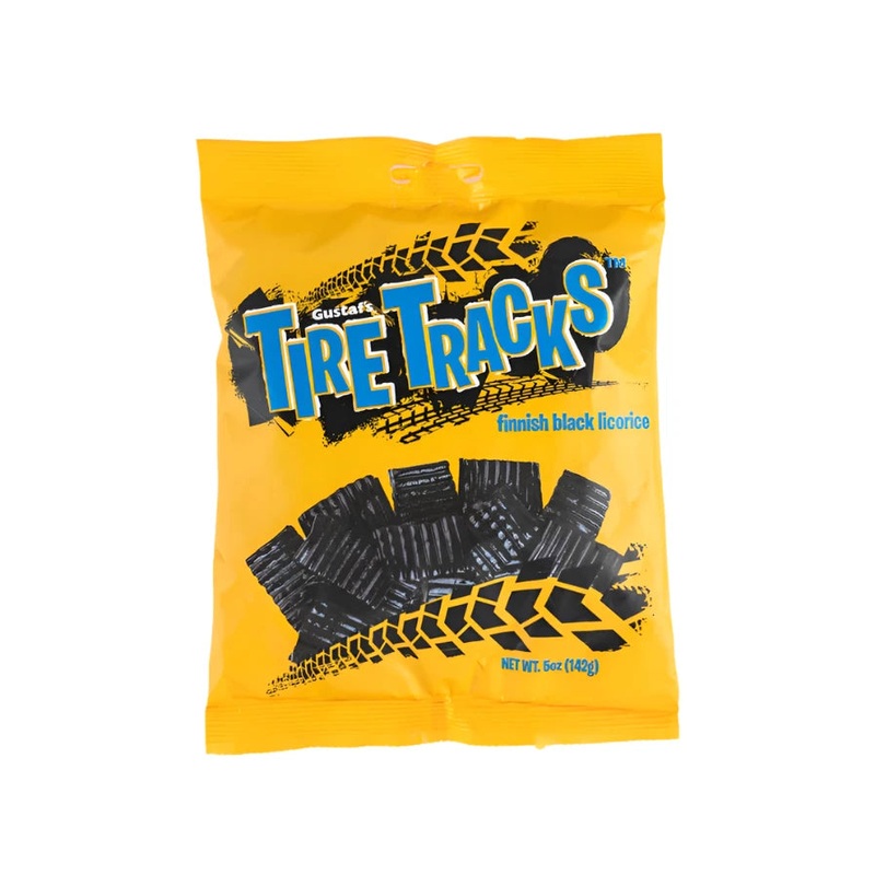 Gustaf’s Black Tire Tracks Licorice 5oz bag