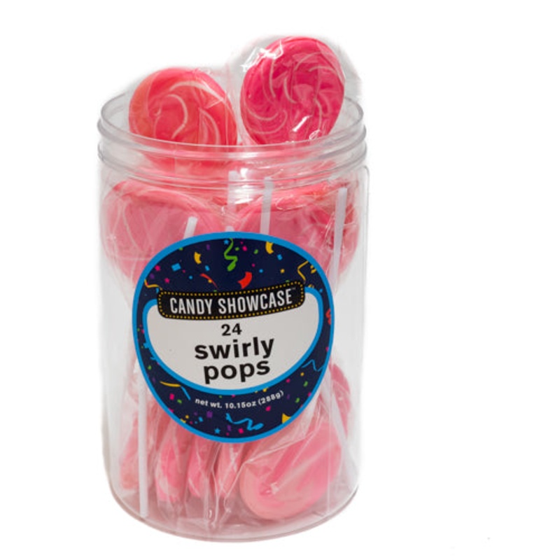 Pink n White Mini Swirly Lollipops