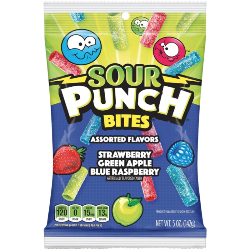 Sour Punch Bites Assorted Flavours – 5oz (142g)