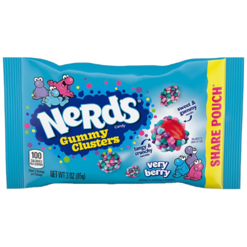 Nerds Gummy Clusters Very Berry Share Pouch – 3oz (85g)