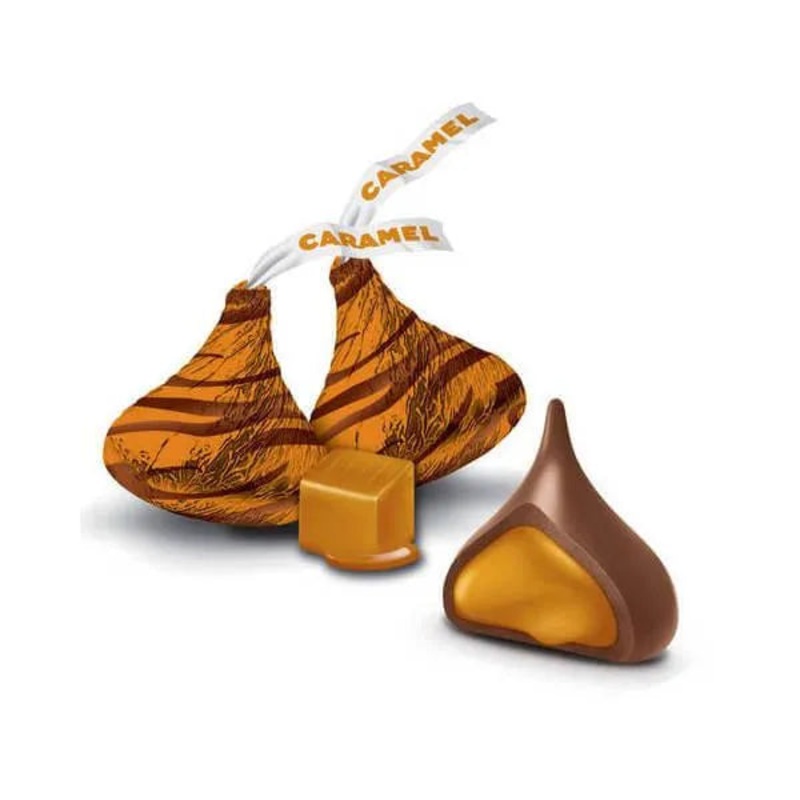 Hershey’s Kisses Milk Chocolates with Caramel Filling: 100-Piece Bag