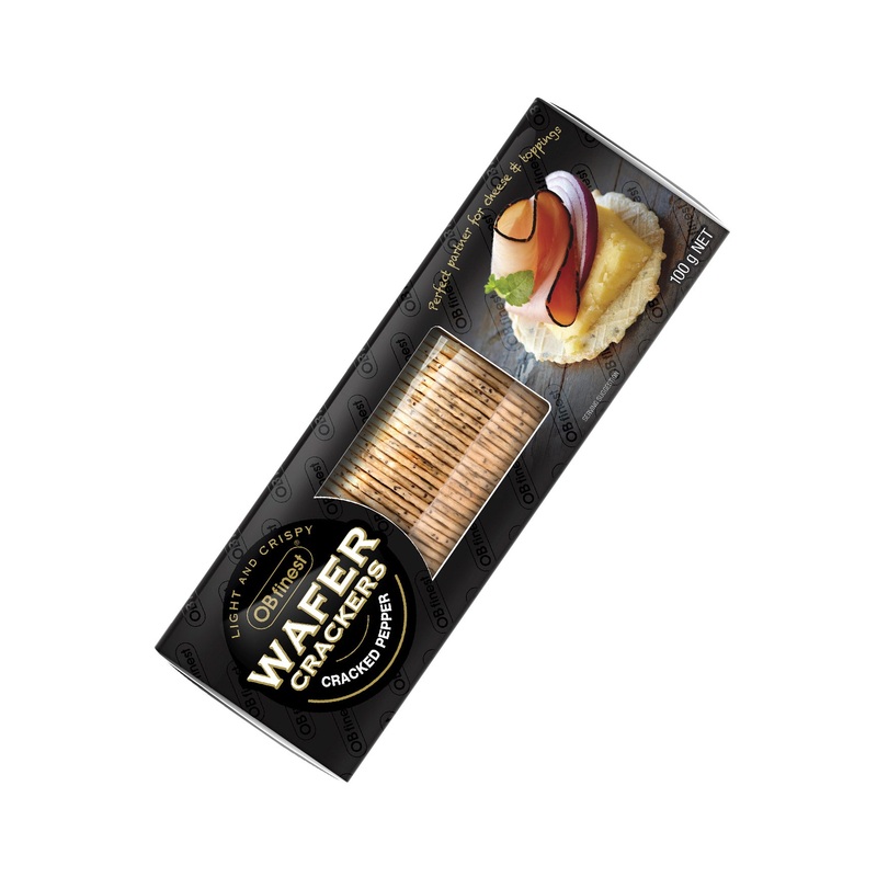 OB FINEST WAFER CRACKERS CRACKED PEPPER 100G UNIT