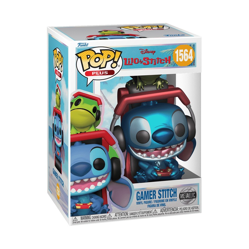 Funko Pop! Plus Disney: Lilo & Stitch – Gamer Stitch (Metallic) #1564