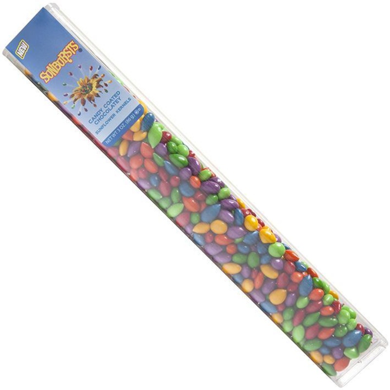 Sunbursts Candy Coated Chocolatey Sunflower Seeds  3oz Tube