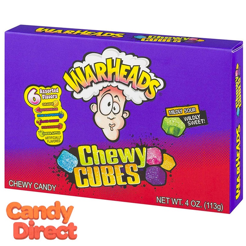 Warhead Sour Chewy Cubes Theater Box – 12ct
